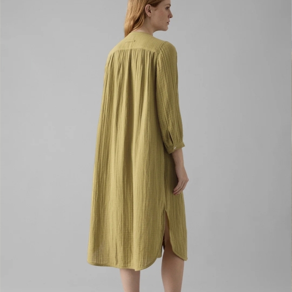 TOAST UK Crinkle Cotton Long Sleeve Kaftan Dress Gown Lagenlook NWT Sz XL - Picture 3 of 6